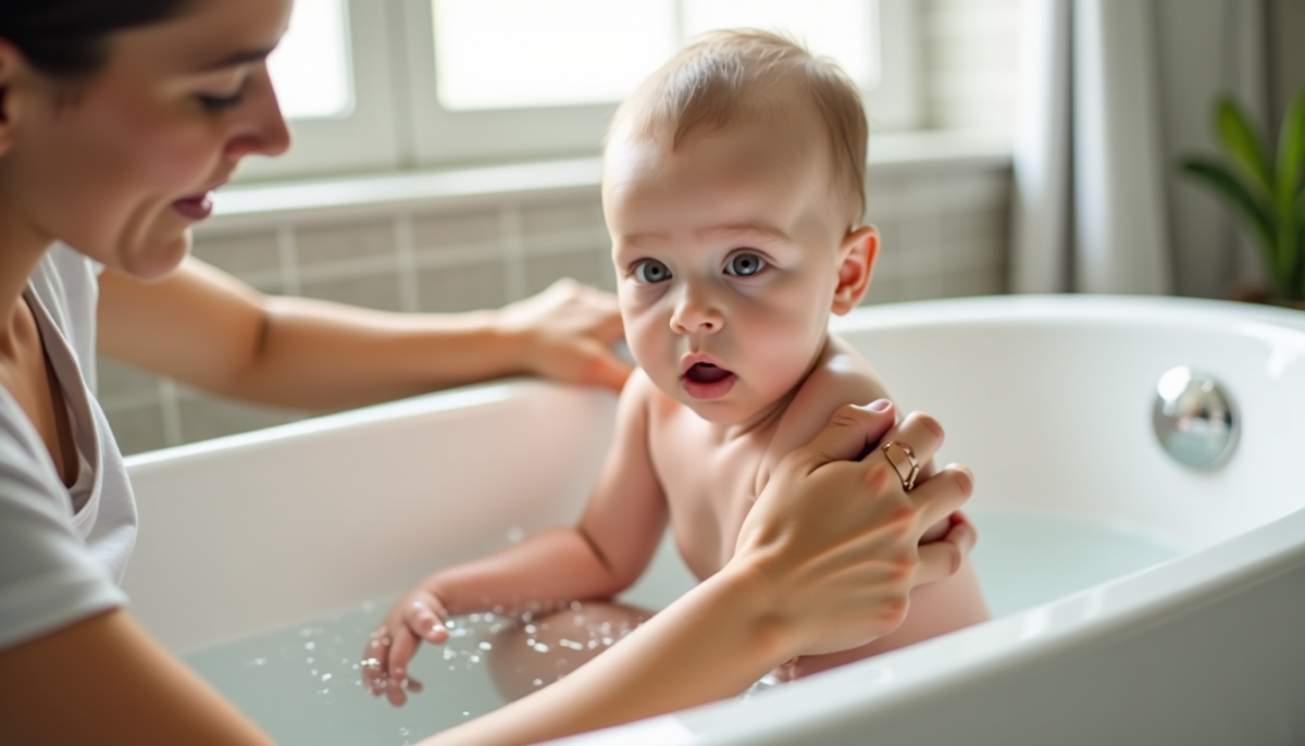 Les 5 erreurs à éviter lors du bain de bébé